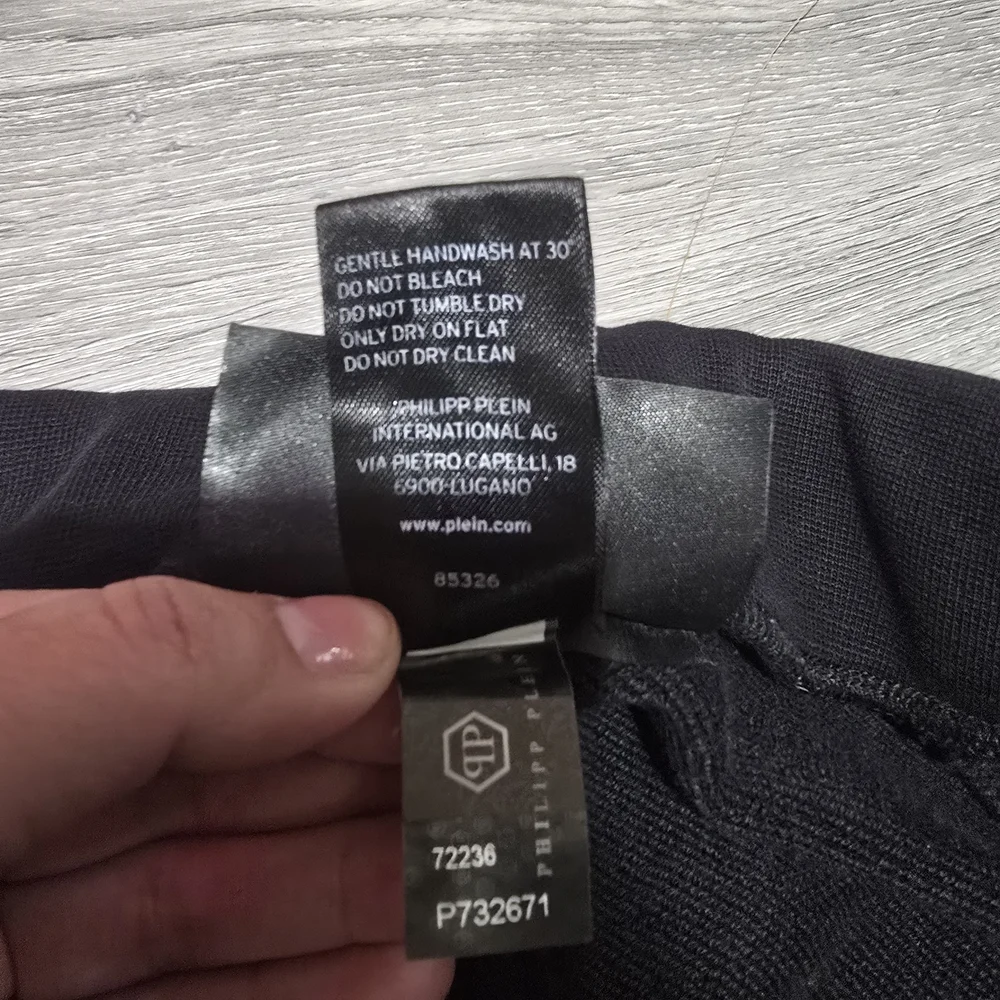 Philipp Plein Black Joggers with Red and White Accents - Picture 5 of 7